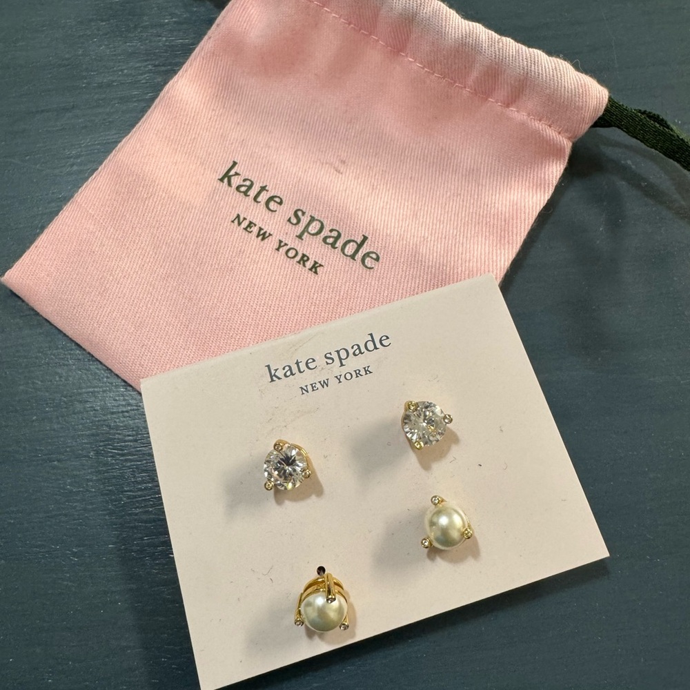 Kate Spade Gold and Silver Jewelry Set with Stud Earrings